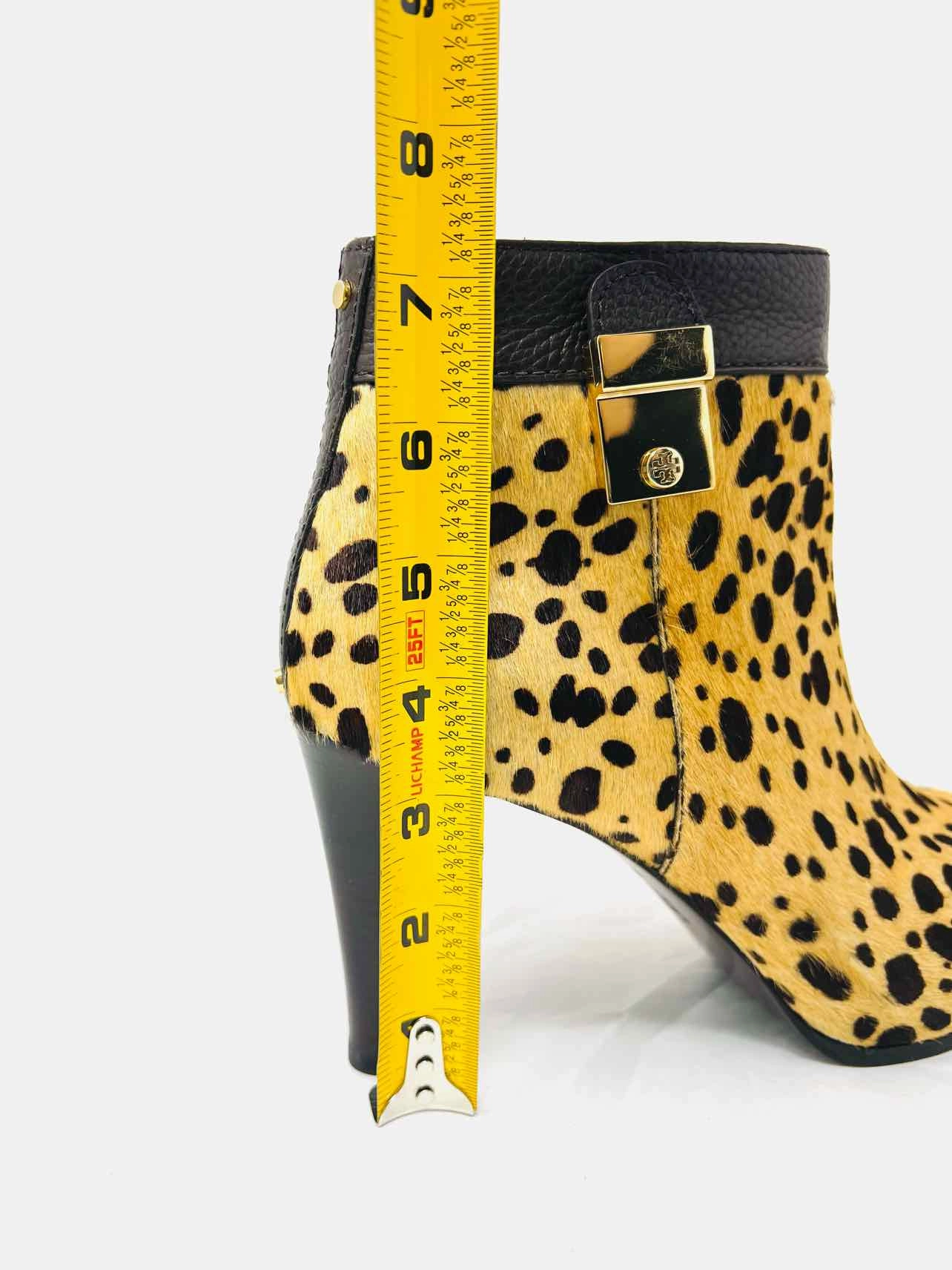Tory Burch Size 8.5 Tan/Brown Animal Print Cow Hair W/ BOX!!! Ankle Boots
