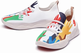 UIN Women's Fashion Sneakers Lightweight Walking Casual Slip Ons Comfortable Art Painted Athletic Travel Shoes