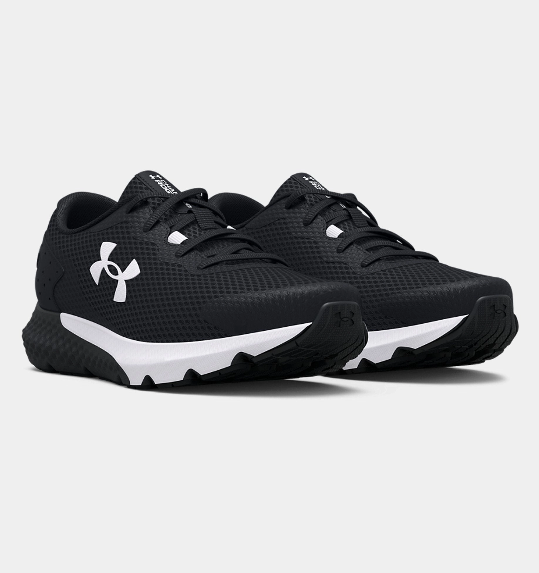 Under Armour Black/White Charged Rogue 3 Youth Sneaker