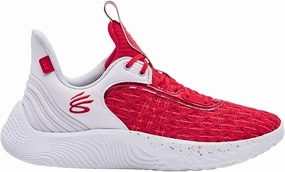 Under Armour Curry Flow 9 Team Basketball Shoes - Red - Men's Size 7 / Women's Size 8.5, Red/White