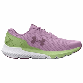 Under Armour Fresh Orchid/Lumos Lime/Misty Purple Charged Rogue 3 Youth Sneaker