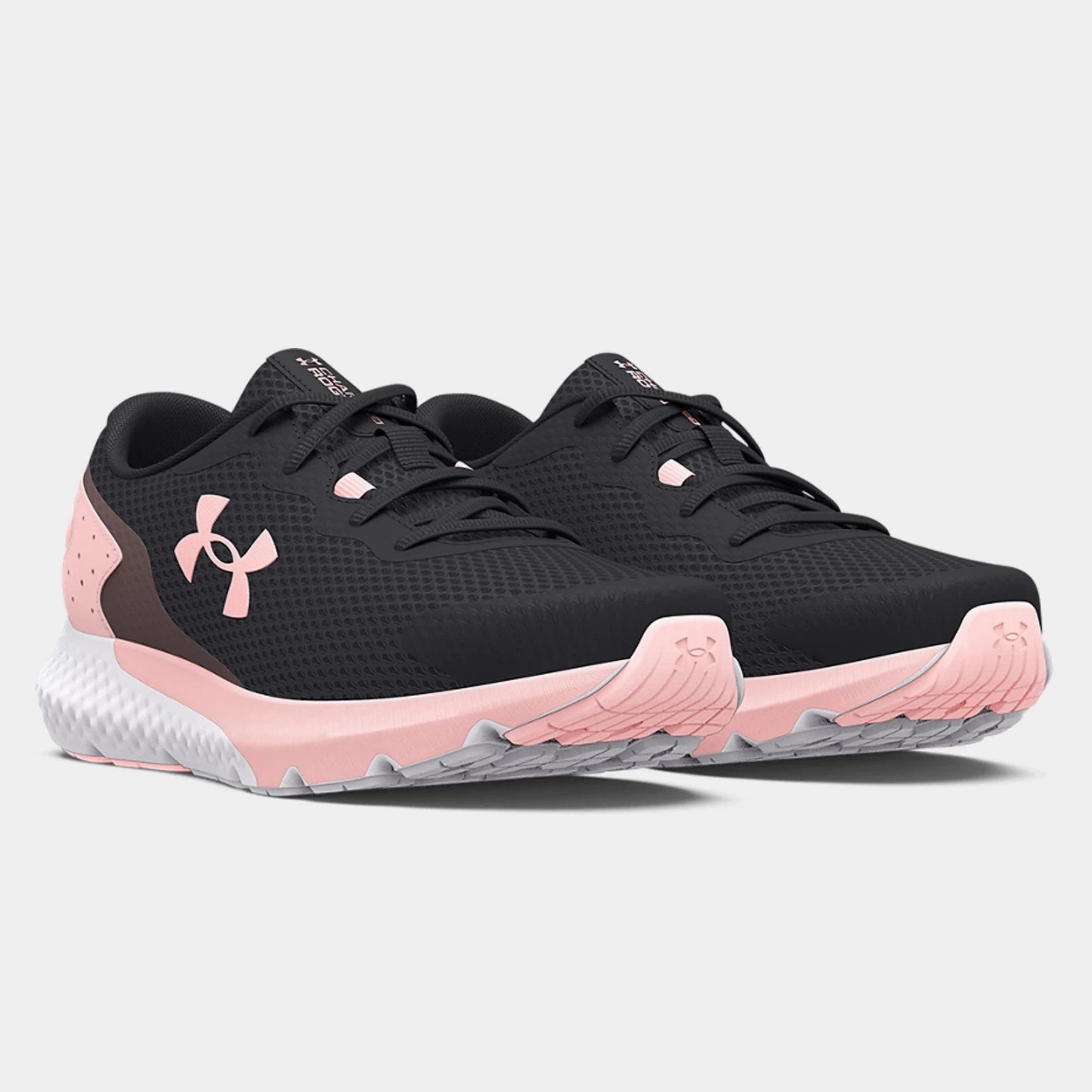 Under Armour Jet Grey/White/Beta Tint Charged Rogue 3 Youth Sneaker