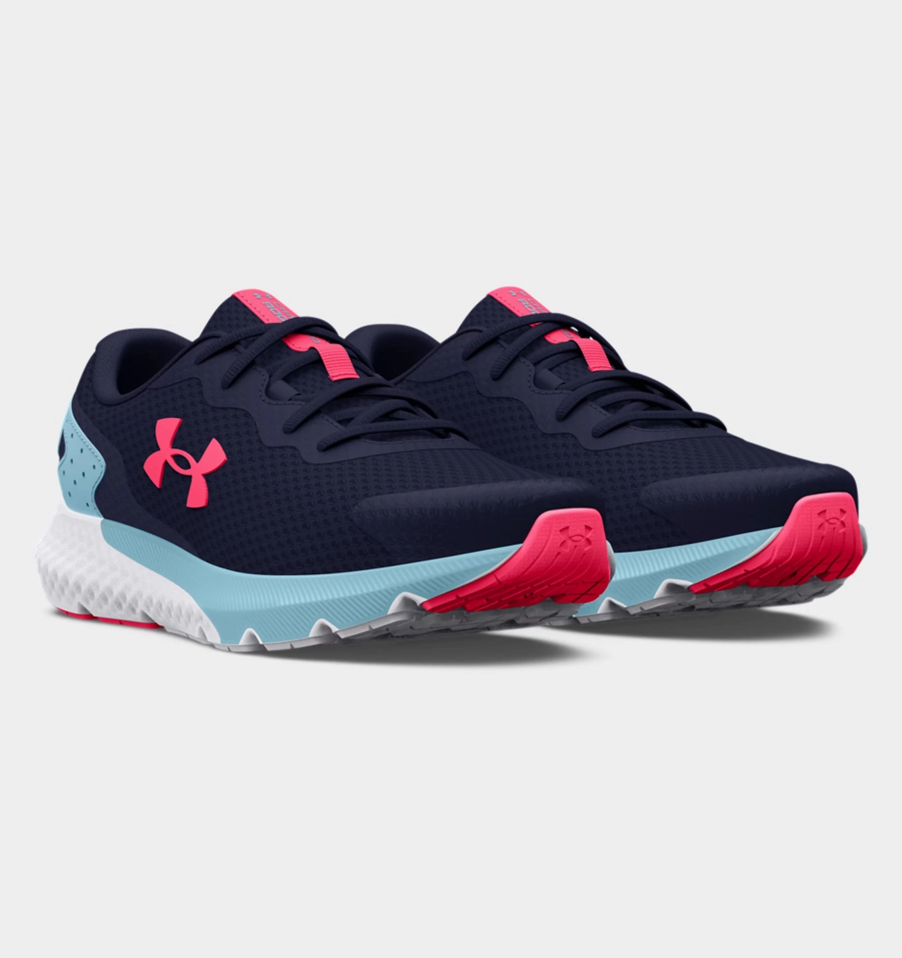 Under Armour Midnight Navy/Blizzard/Pink Shock Charged Rogue 3 Youth Sneaker