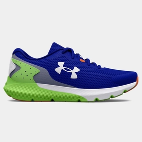 Under Armour Royal/Quirky Lime/Midnight Navy Charged Rogue 3 Youth Sneakers