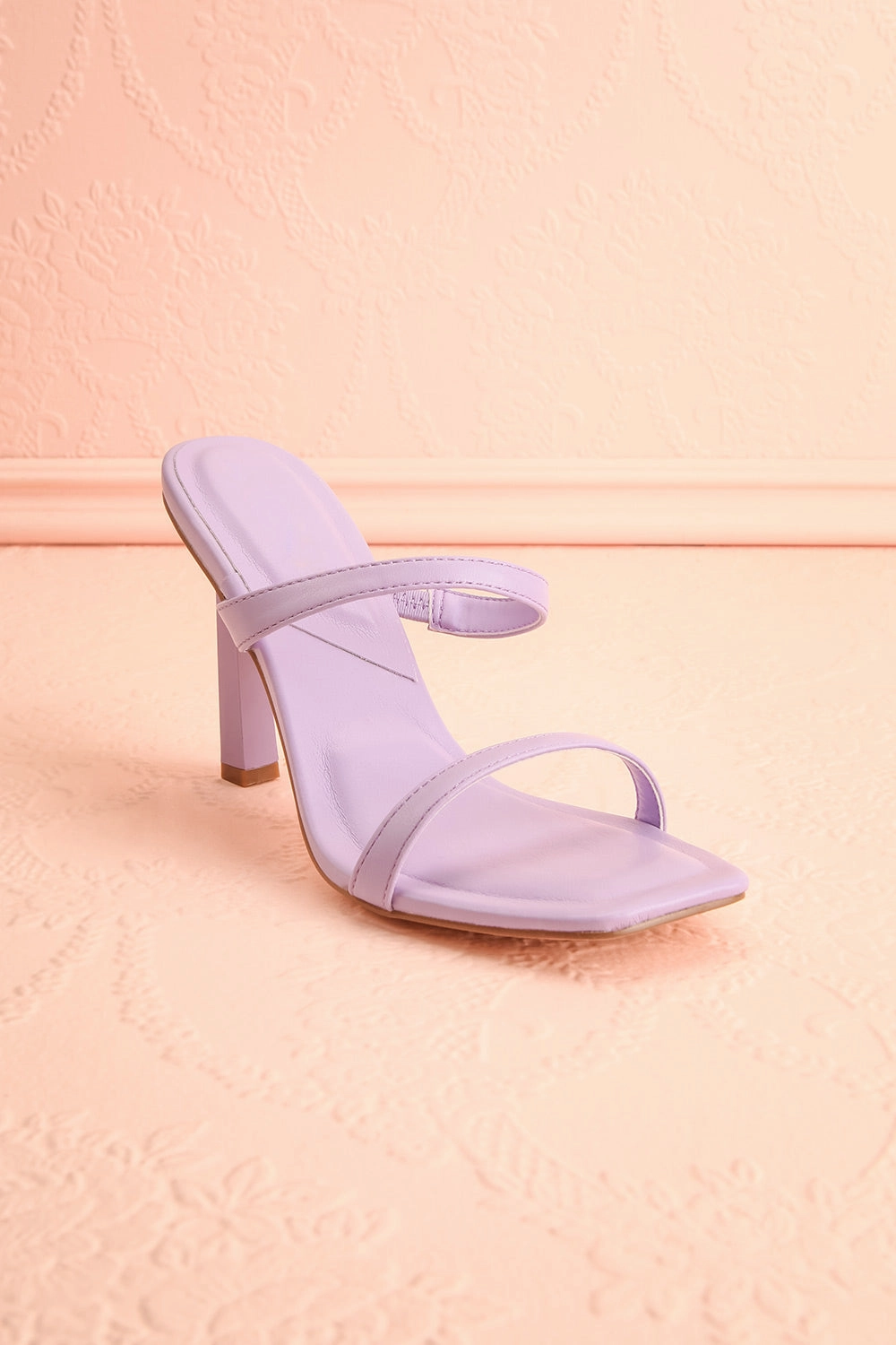 Ushuaia Lilac | Square Toe Heeled Sandals