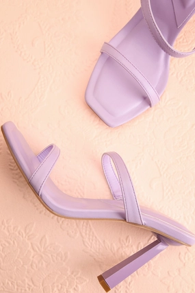 Ushuaia Lilac | Square Toe Heeled Sandals