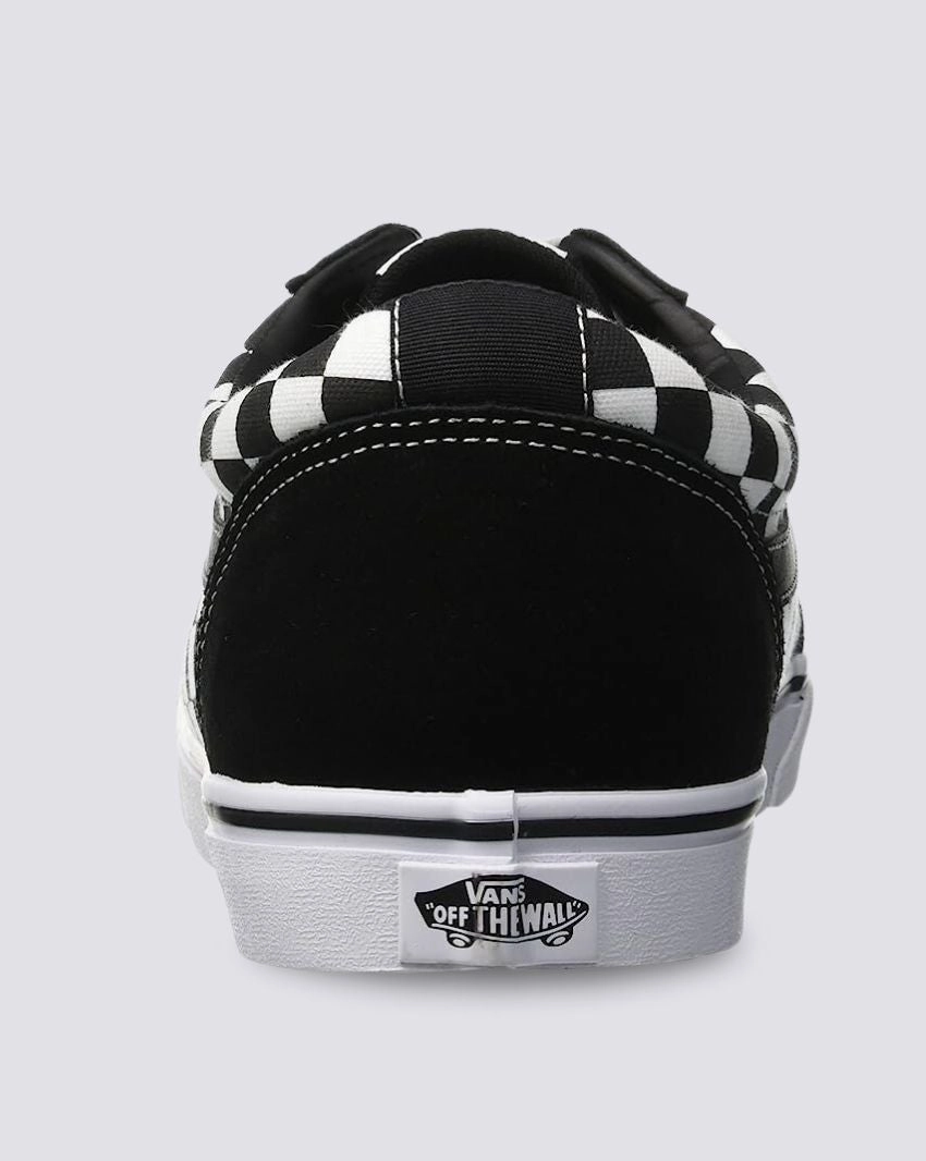 VANS MEN'S WARD LO CHECKERED BLACK/WHITE SHOE