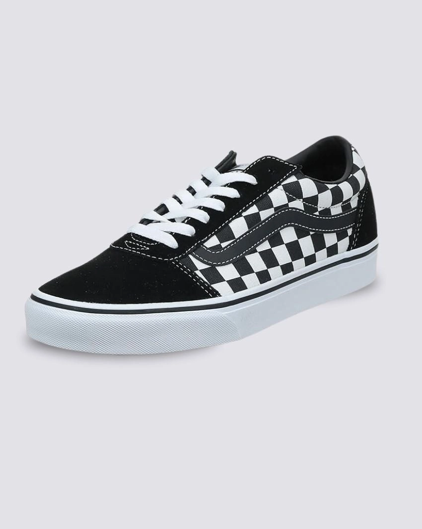 VANS MEN'S WARD LO CHECKERED BLACK/WHITE SHOE