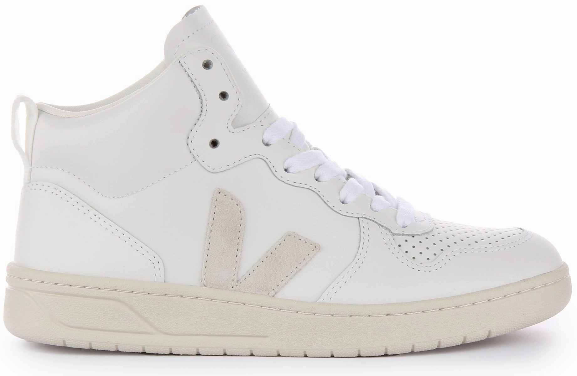 Veja V-15 Leather Trainer In Natural For Men