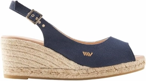 VISCATA Gavina Canvas Slingback Wedge with Ankle Strap Handmade 2  Heel Women's Sandals with Breathable Organic Cotton Canvas and 100% Natural Jute Midsole for all Casual Occasions