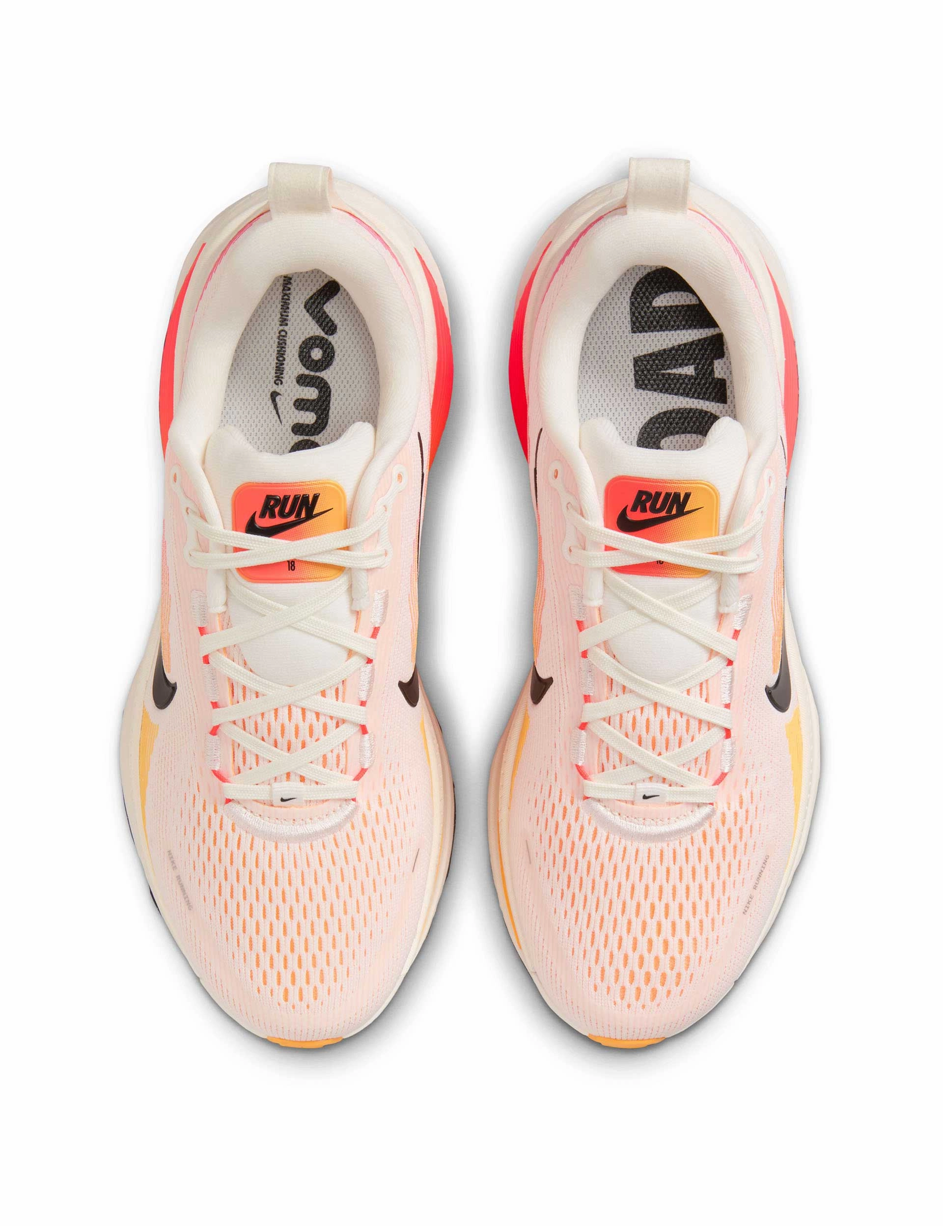 Vomero 18 Running Shoes - Sail/Bright Crimson/Laser Orange/Black