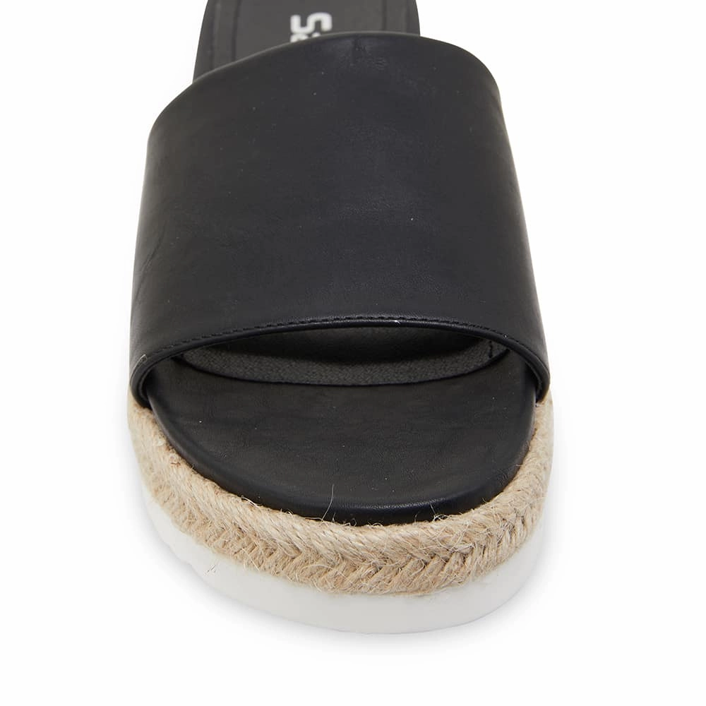 Waikiki Espadrille in Black Smooth