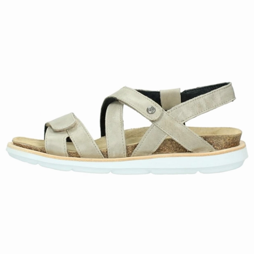 Wolky Sunstone Taupe Leather Sandal (Women's)