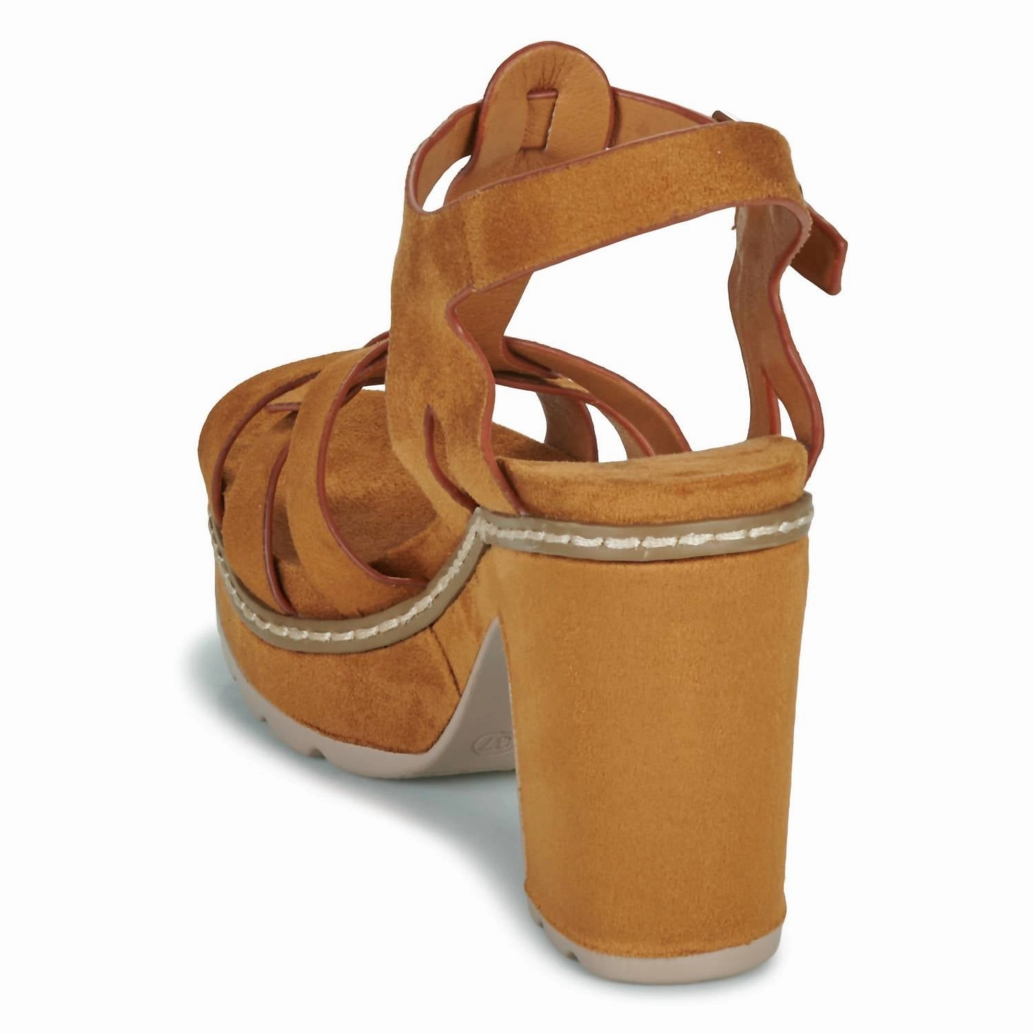 Women's Ankle Strap Heeled Sandals In Camel