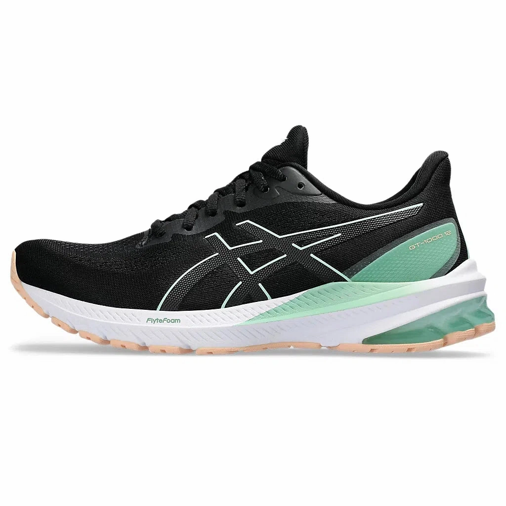 Women's Asics GT-1000 12 Black/Mint Tint