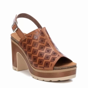 Women's Heeled Sandals In Brown