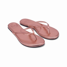 Women's Indie Sandals In Metallic Rose Gold