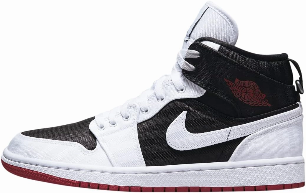 Women's Jordan 1 Mid SE Utility Black/White-Gym Red (DD9338 016)
