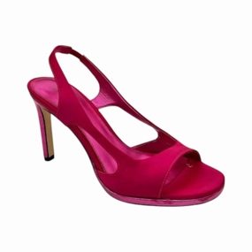 Women's Kaylay Slingback Heeled Sandals In Fuchsia Satin