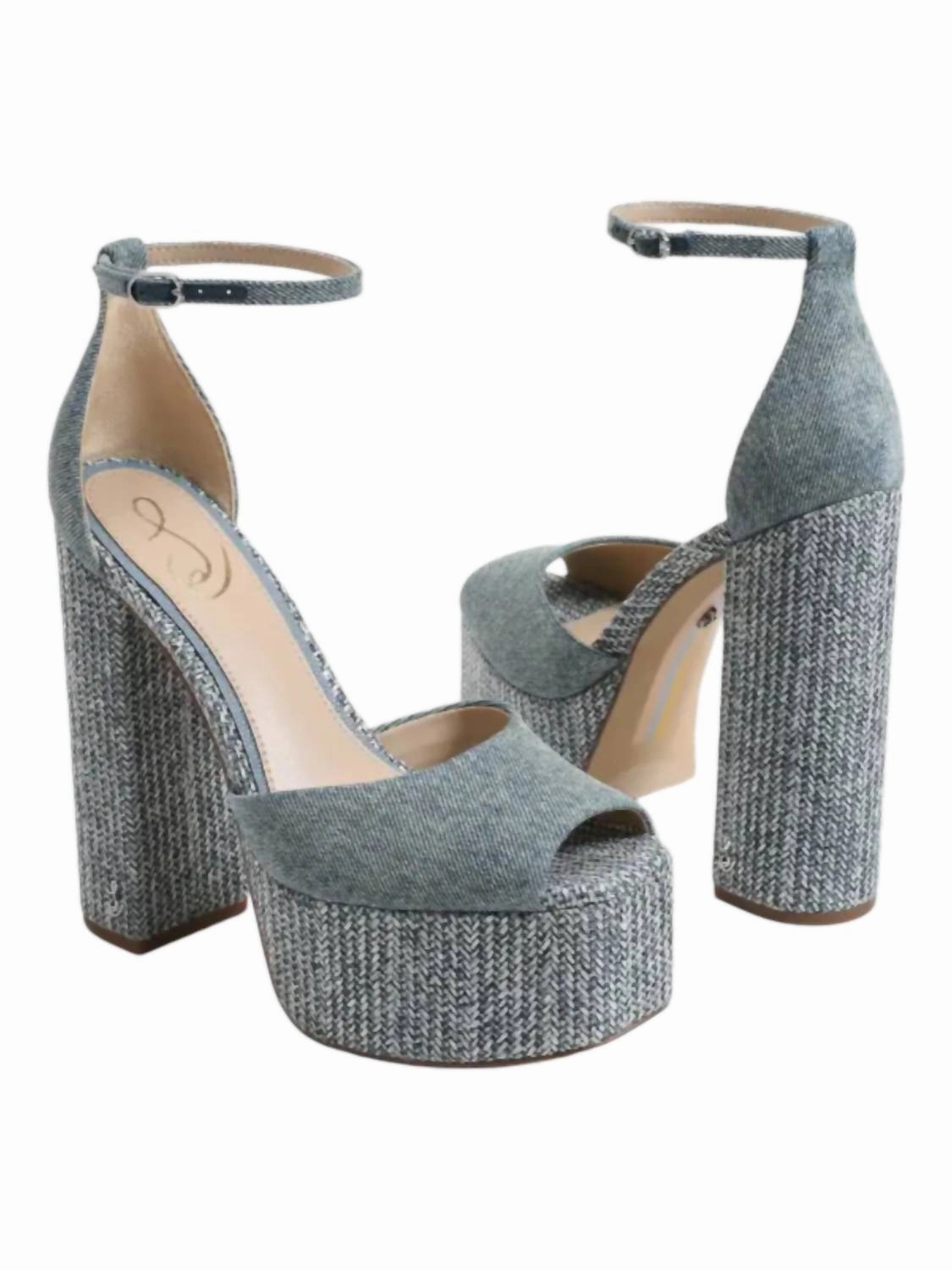 Women's Kori Block Heel Platform Sandal In Denim