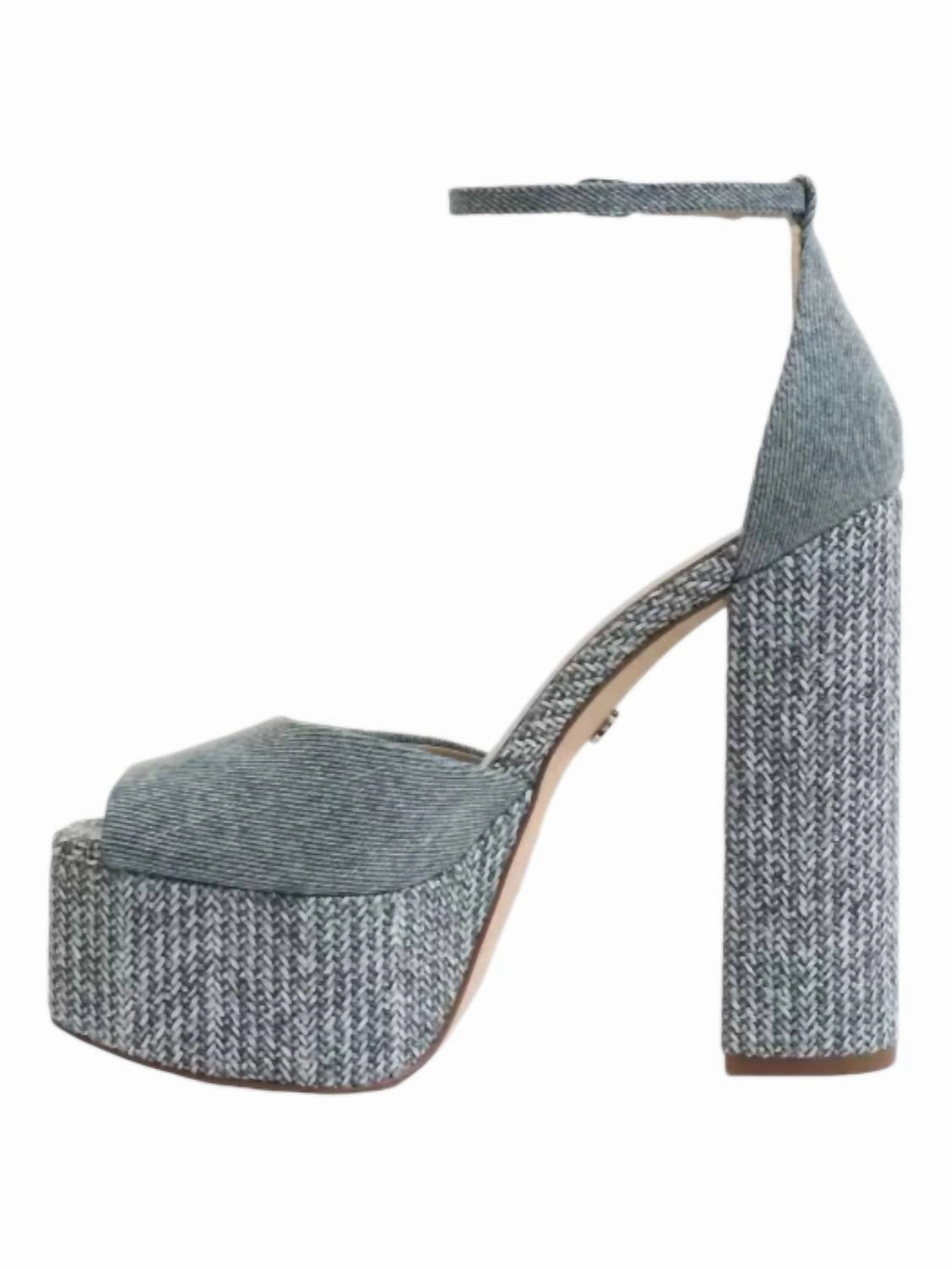 Women's Kori Block Heel Platform Sandal In Denim