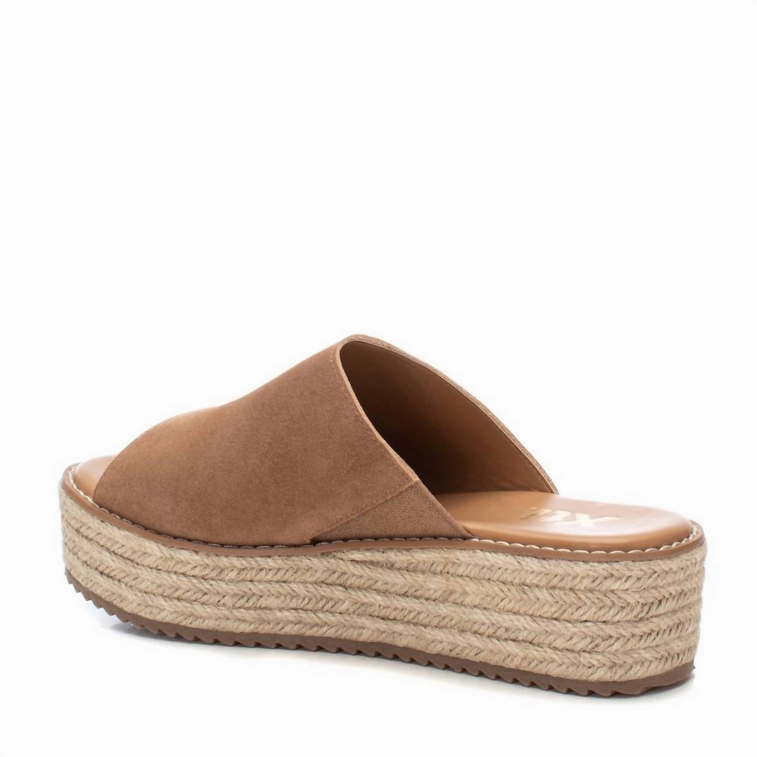 Women's Leather Casual Sandals In Camel