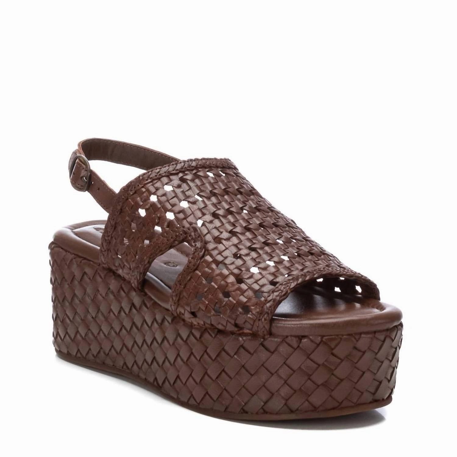 Women's Leather Sandal In Taupe