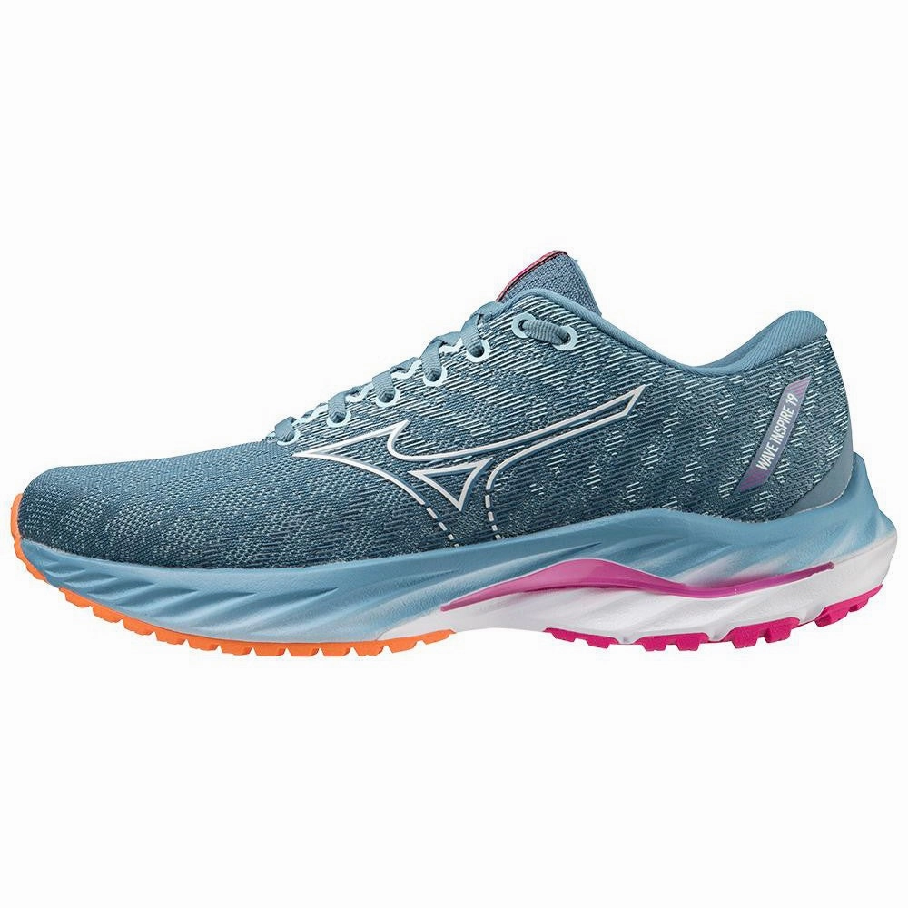 Women's Mizuno Wave Inspire 19 D Provincial Blue-White