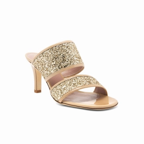 Women's Nicole Sandal In Glitter Gold Sand