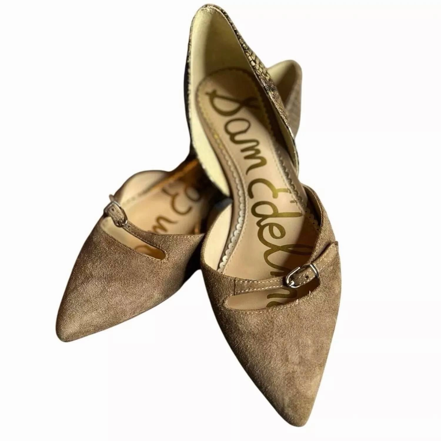 Women's Rina Snake Print Suede Sandals In Brown Suede/snake Print Leather