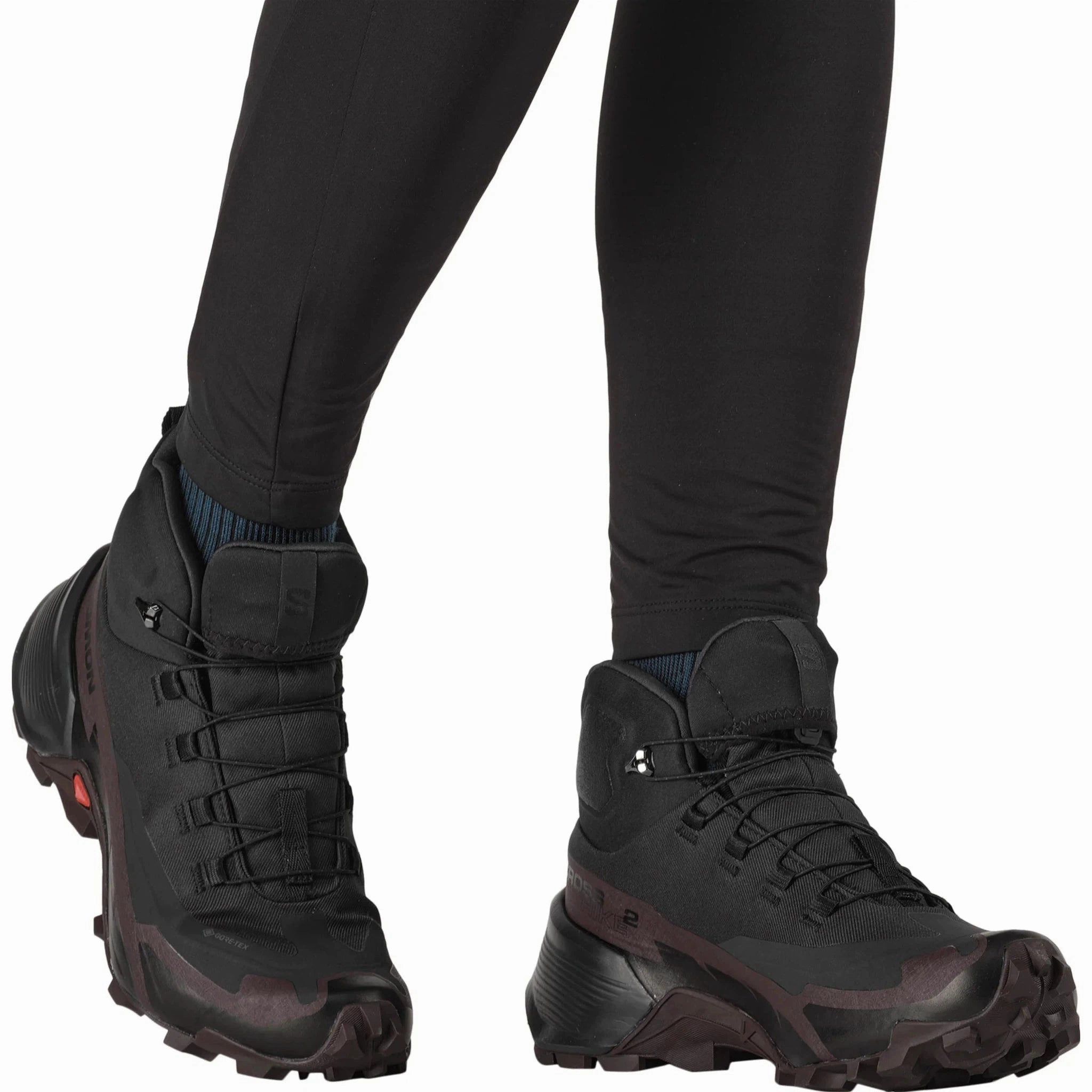 Women's Salomon Cross Hike 2 Mid GORE-TEX Hiking Boots Black/Chocolate Plum