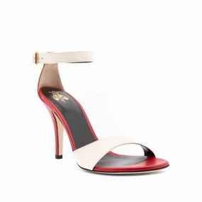Women's Sophie Nappa Sandal In Red/cream