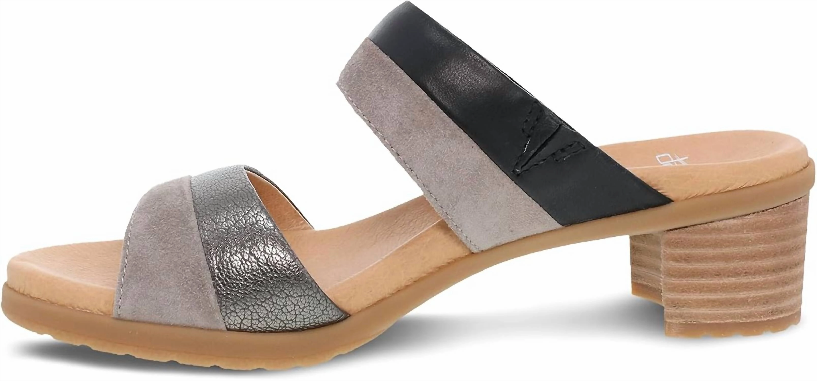 Women's Theresa Multi-Strap Slip-On Sandal In Black Multi