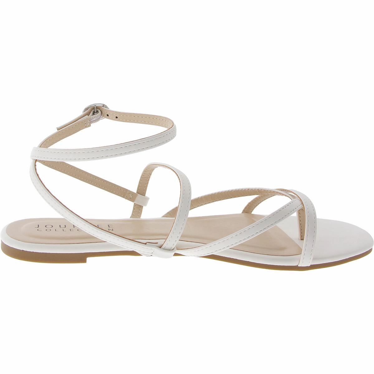 Womens Adjustable Faux Leather Slingback Sandals