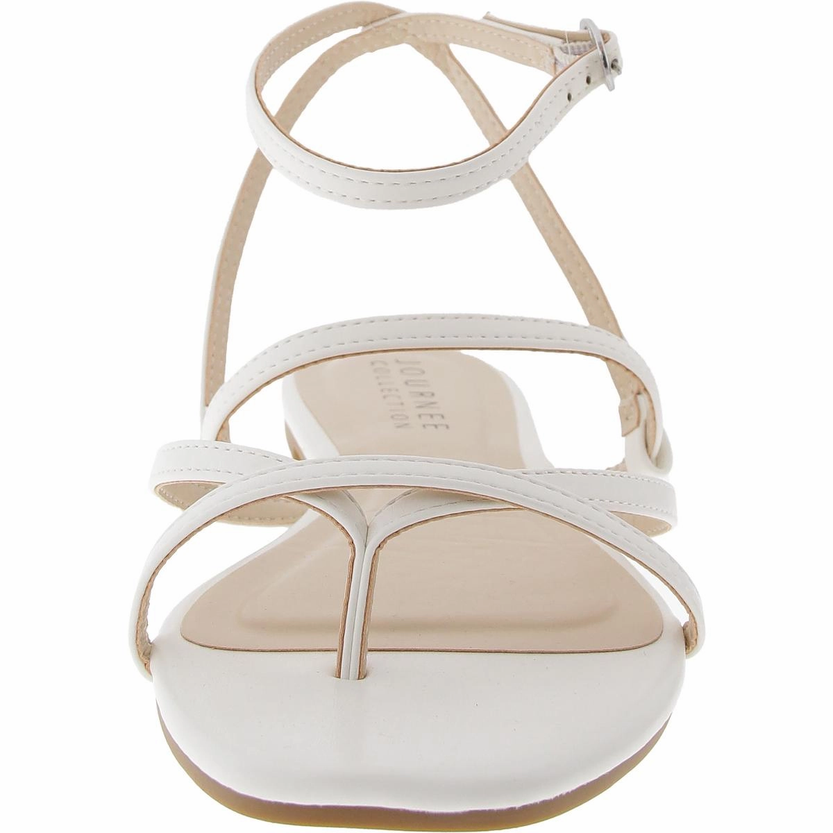 Womens Adjustable Faux Leather Slingback Sandals