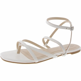 Womens Adjustable Faux Leather Slingback Sandals