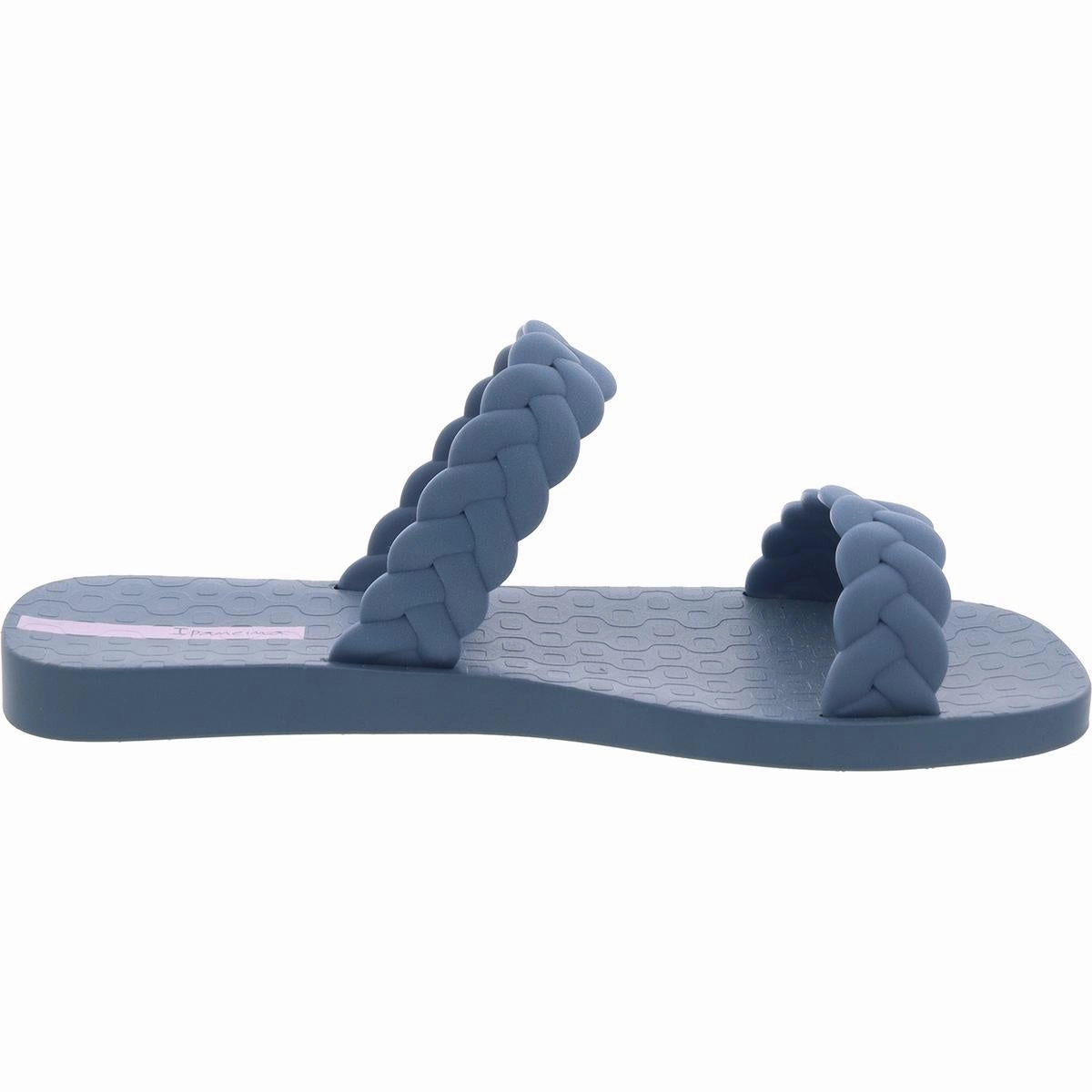 Womens Braided Rubber Slide Sandals