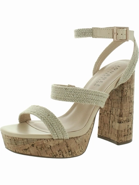 Womens Comfort Insole Woven Block Heel