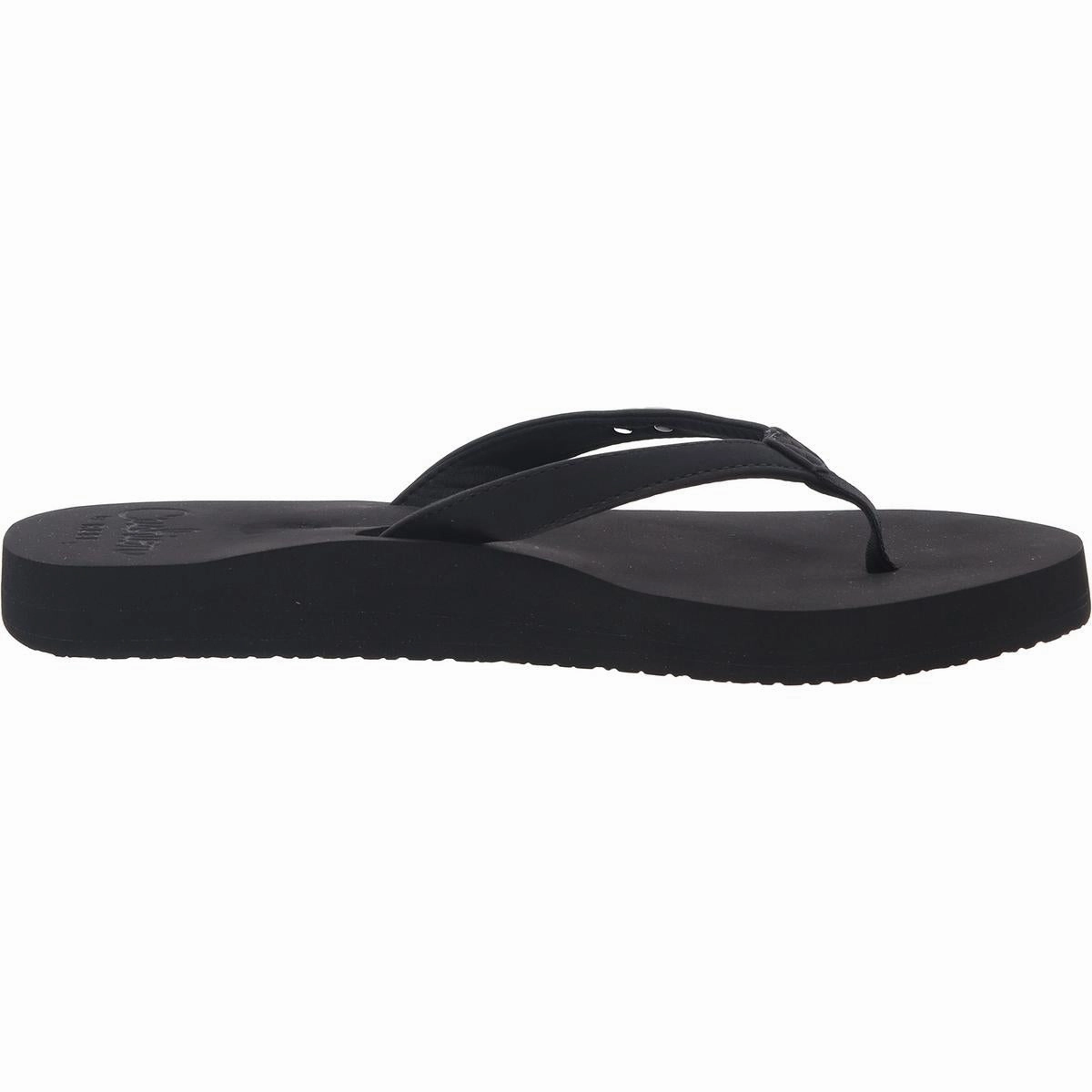 Womens Cushioned Footbed Man Made Flip-Flops