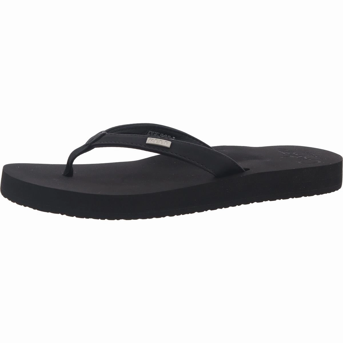 Womens Cushioned Footbed Man Made Flip-Flops