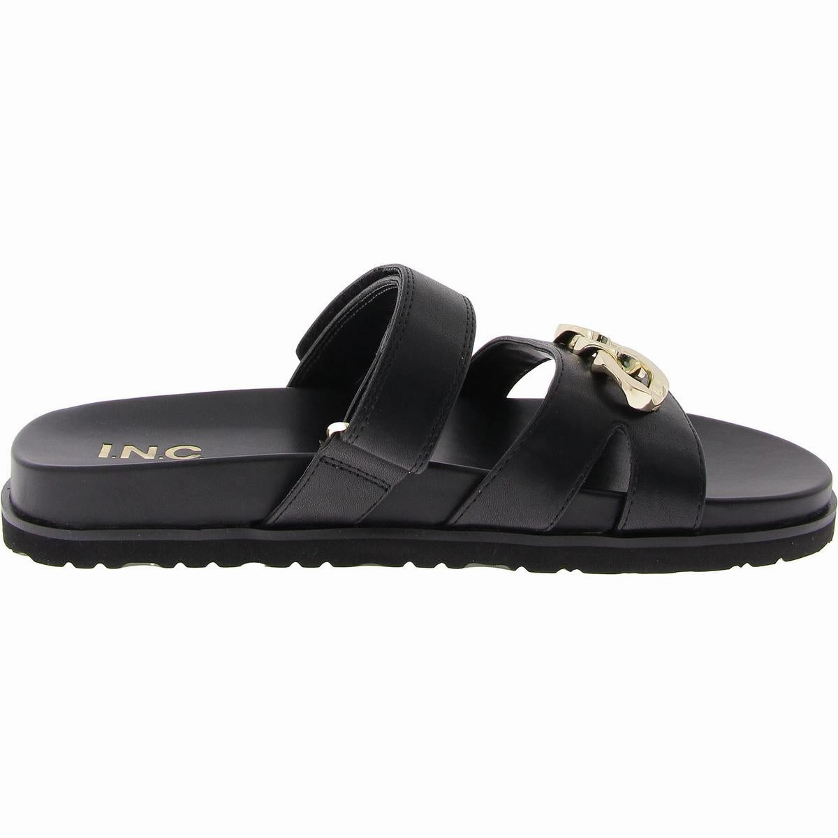 Womens Embellished Manmade Slide Sandals