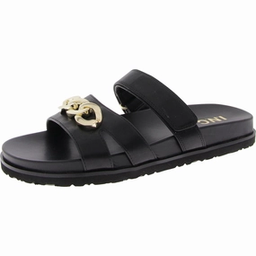 Womens Embellished Manmade Slide Sandals