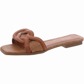 Womens Embellished Slide Sandals