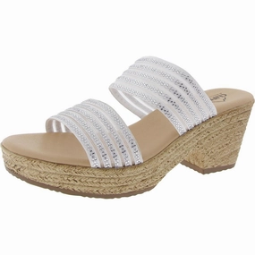 Womens Embellished Wedge Sandals