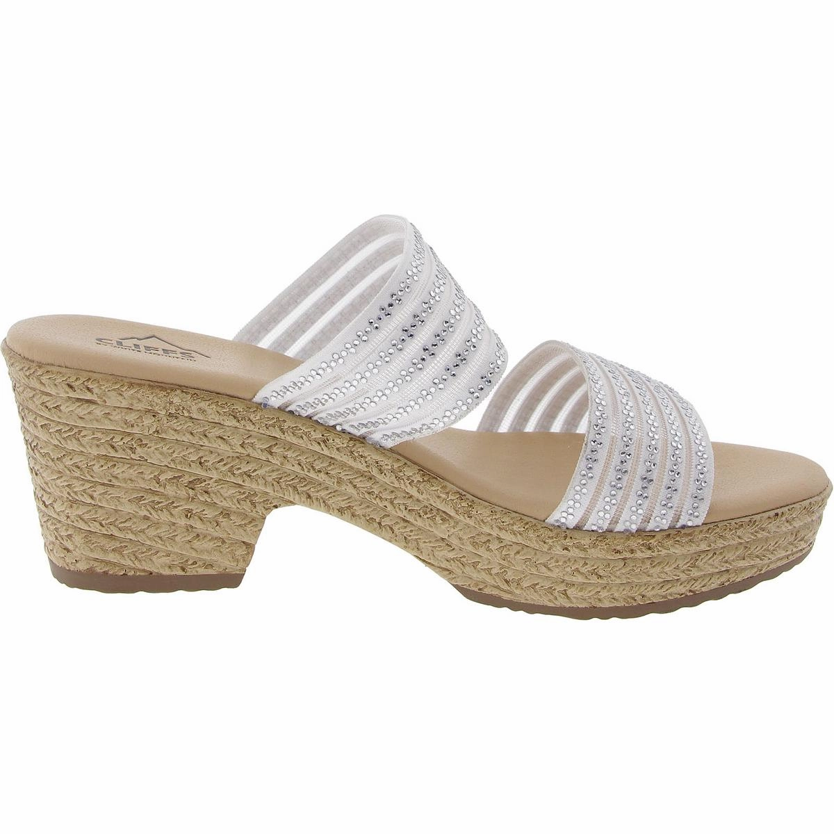 Womens Embellished Wedge Sandals