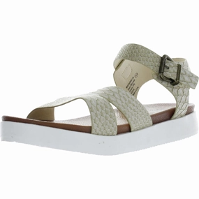 Womens Faux Leather Buckle Ankle Strap
