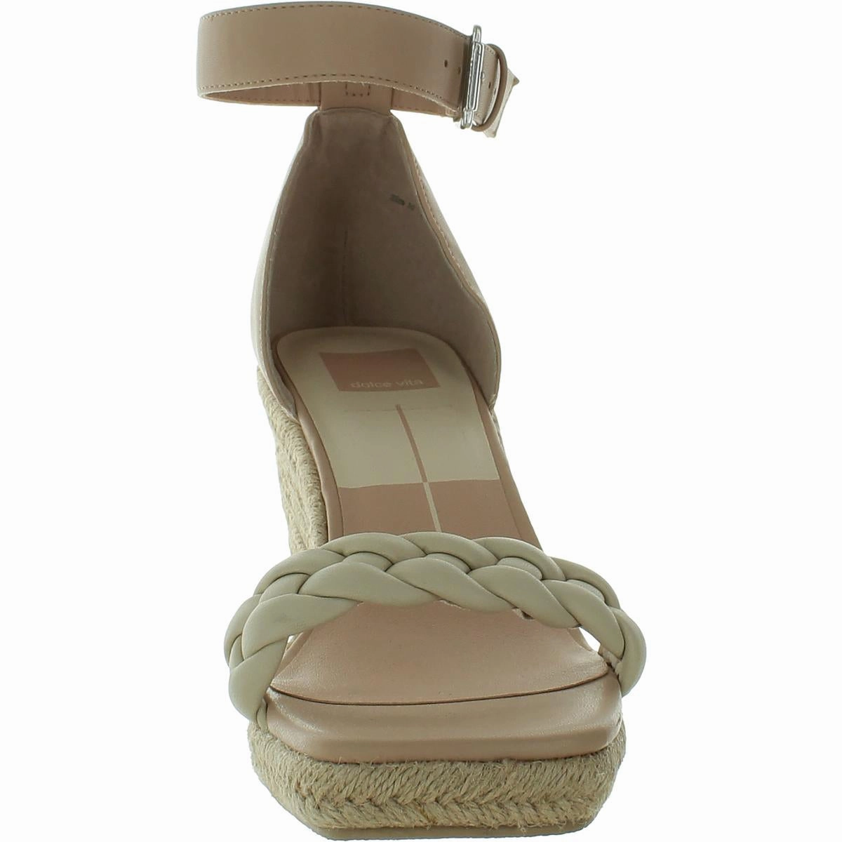 Womens Faux Leather Open Toe Wedge Sandals