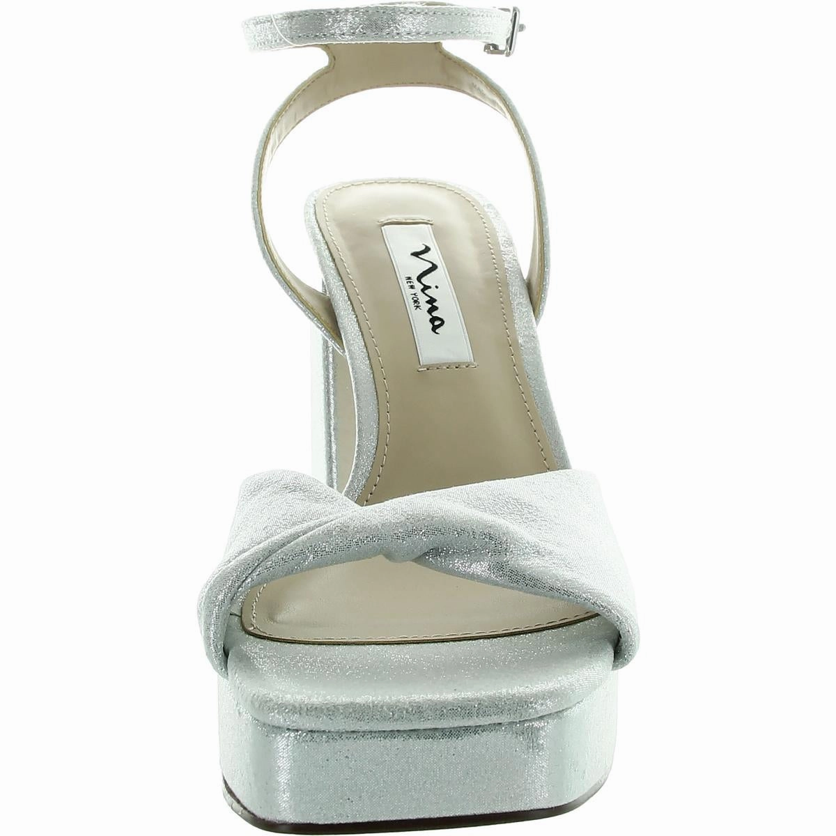 Womens Glitter Manmade Slingback Sandals