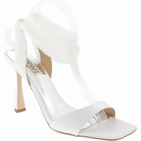 Womens Metallic Satin Heels