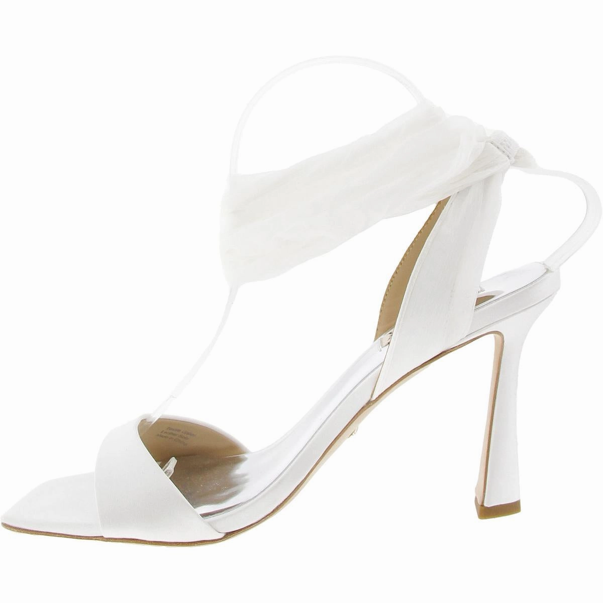 Womens Metallic Satin Heels